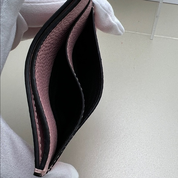 Versace Medusa Head Pink Leather Card Holder NWOT $275 Retail w/COA No Box/Dust - Picture 7 of 17